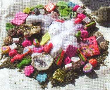 An unwrapped despacho to Pachamama.