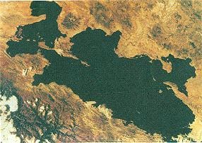 LANDSAT shot of Lake Titicaca.