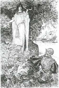 Mama Coca presents the coca bush to the Spanish invaders
